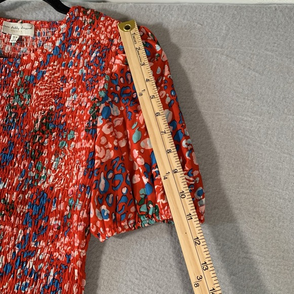 Never Fully Dressed Scarlett Red Cheetah Print Smocked Dress Size 6 - Picture 5 of 8